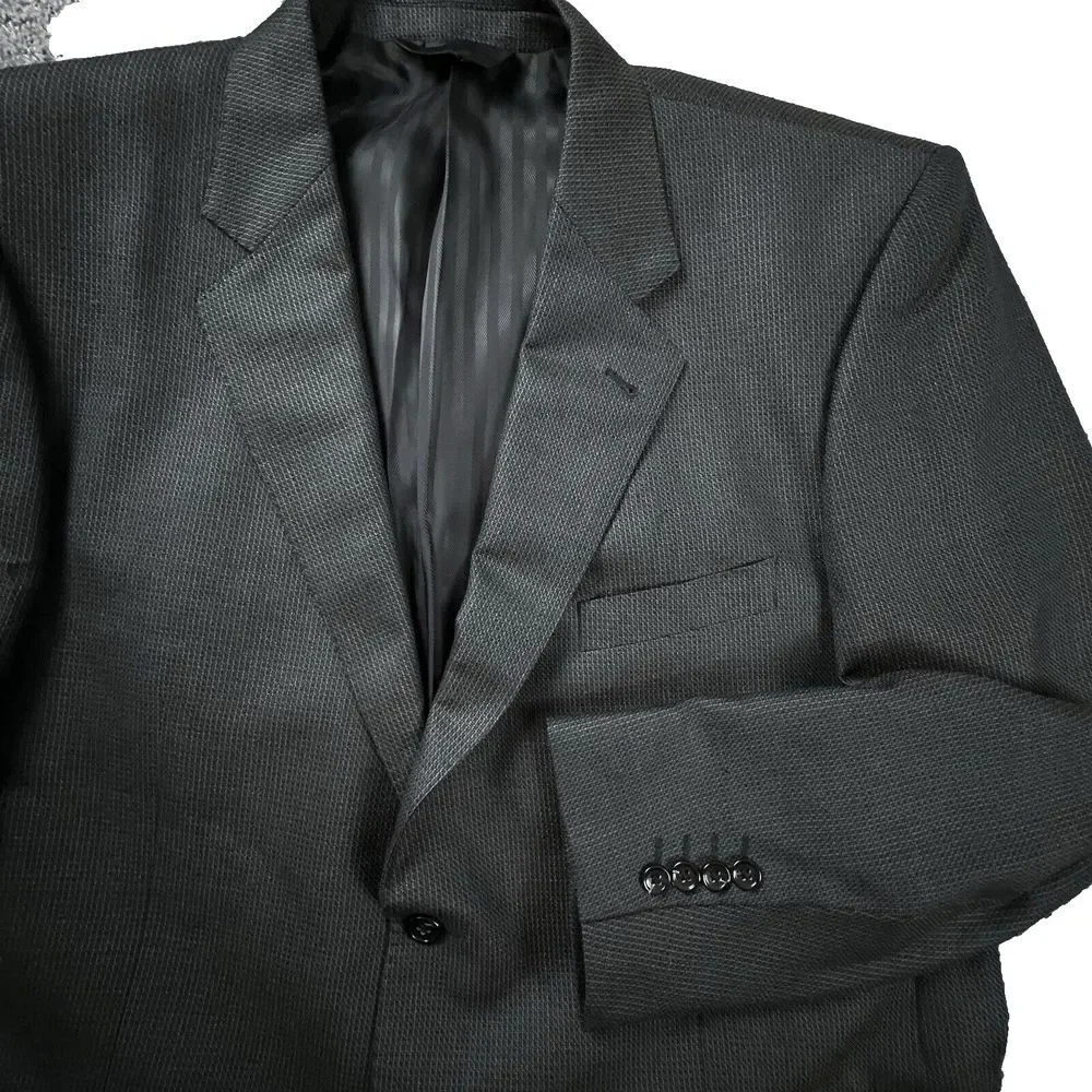 Baroni Couture Blazer wool & Silk Size 48R Two Button Double Vented‎ Jacket